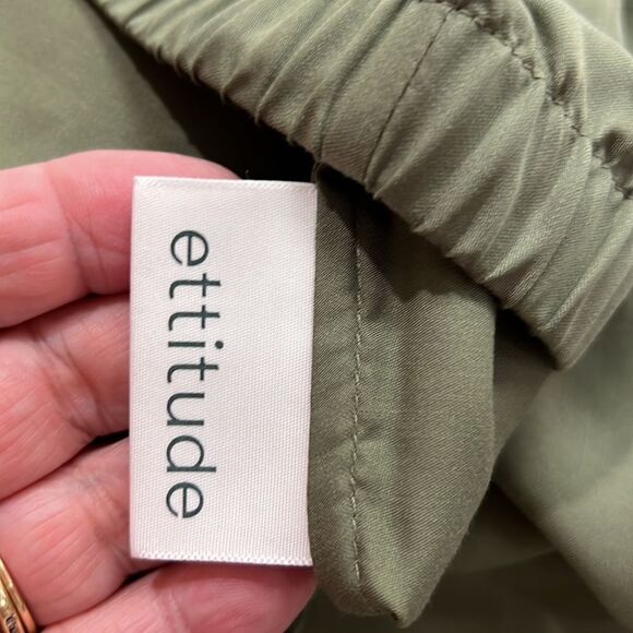 Ettitude Women's Size XXL Sateen Shortie Moss Green Loungewear Pajama Shorts - Picture 7 of 8